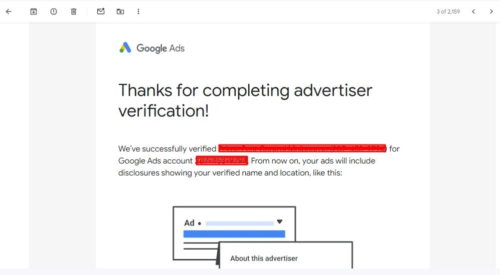 Advertiser Verification